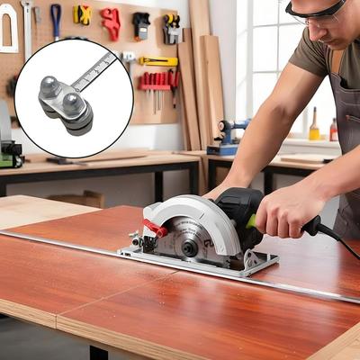 Wood Positioning Ruler Stainless Steel Measure Tool Cutting Guide For Circular Saw For Professionals Carpentry Beginners