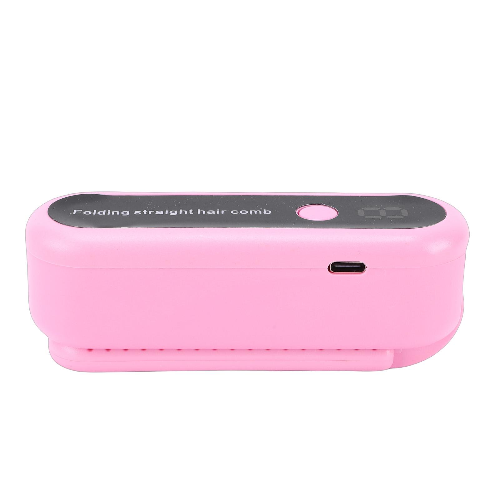 

Portable Cordless Anion Hair Straightener Brush Folding Rechargeable 9 Temp Settings Hair Straightener Comb