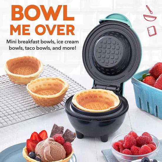 Máquina para Hacer Pasteles Portátil Mini Máquina para Hacer Bizcochos de Anillo Eléctrica para Gofres con Superficie Antiadherente para Desayuno Pasteles Snacks Postres