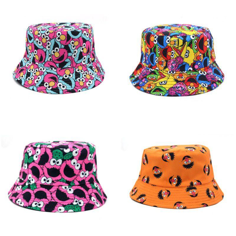 Hip-Hop-Style-Sesamstraßen-Fischerhut als Sonnenschutz