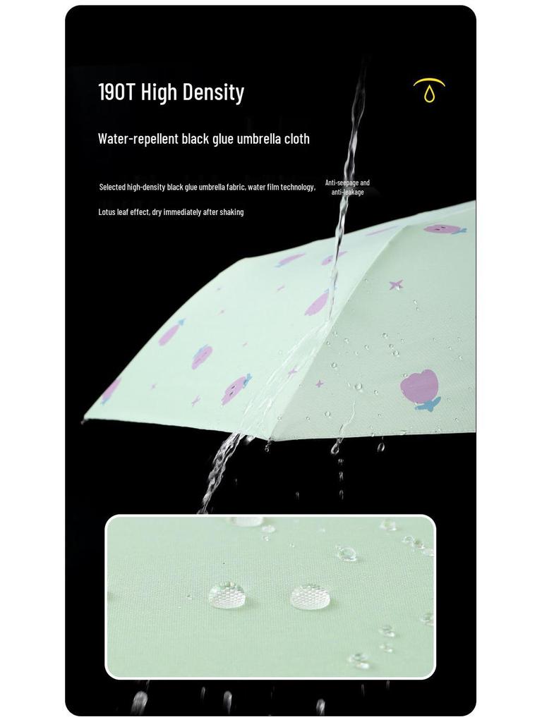 Women's Folding Sun & Rain Umbrella with UV Protection and Logo