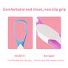 Tongue Coating Cleaner Tongue Scraper Tongue Coating Brush Oral Odor Removal Care Adult Portable Silicone Scrape Oral Tool