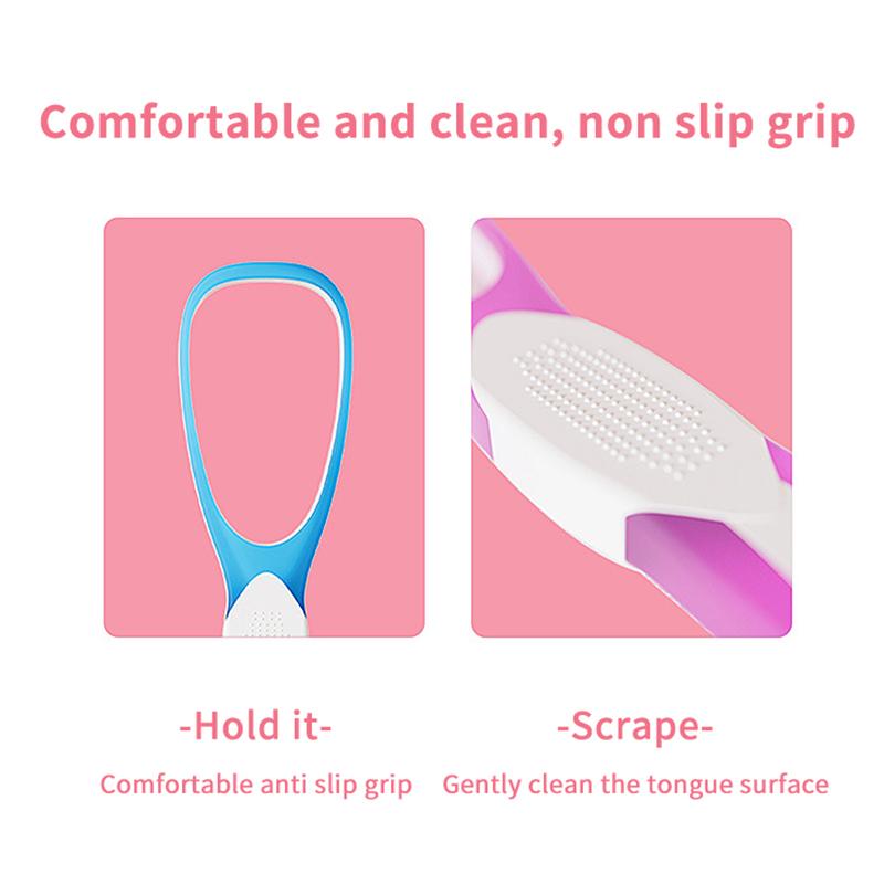 Tongue Coating Cleaner Tongue Scraper Tongue Coating Brush Oral Odor Removal Care Adult Portable Silicone Scrape Oral Tool