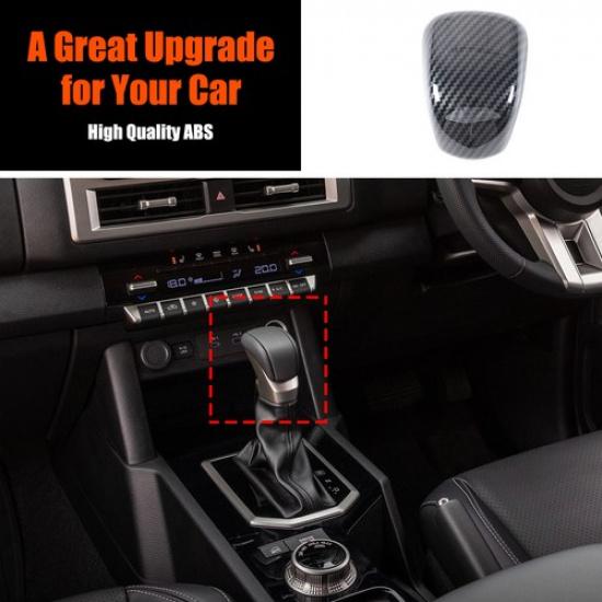 ABS Carbon Fiber Gear Shift Knob Trim Cover For Mitsubishi L200 2024-2025