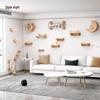 Solid Wood Wall-Mounted Cat Climbing Shelf