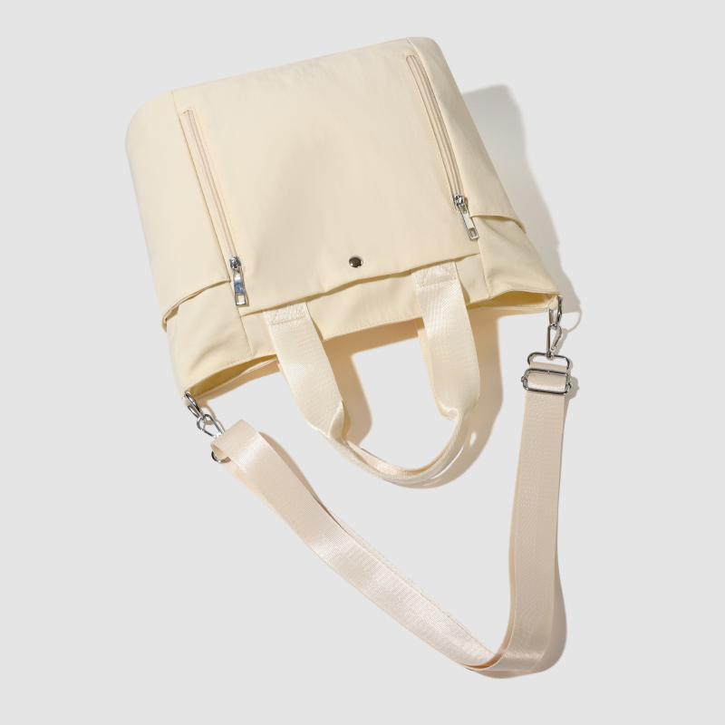 Women's Large Capacity Tote Bag Solid Color Shoulder Bag Water-Repellent Crossbody Bag