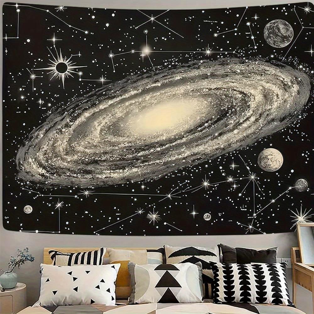 1 Galaxy Constellation Space Tapestry Single Sided 2D Print Mystical Wall Hanging Home Living Room Bedroom Dorm Room Cosmic Gift