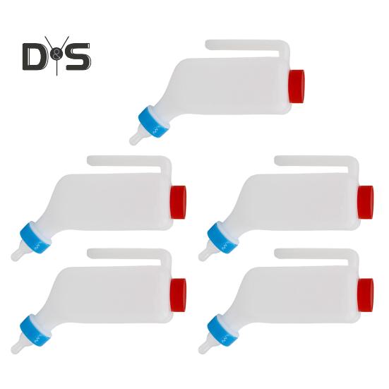 1/2/3/5 Pezzi Biberon per Latte di Agnello con Manico Ergonomico Senza BPA Marcature di Misura Chiare Grande Capacità Biberon per Latte di Capra