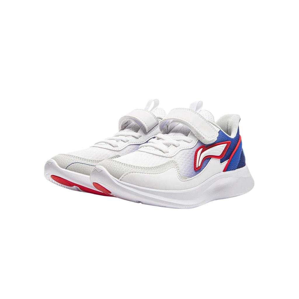 Li Ning Kids Sports Lifestyle Fashion Versatile Comfortable Low-Top Casual Shoes Kids Sneaker Standard-White Bright-Blue YKCU234-1
