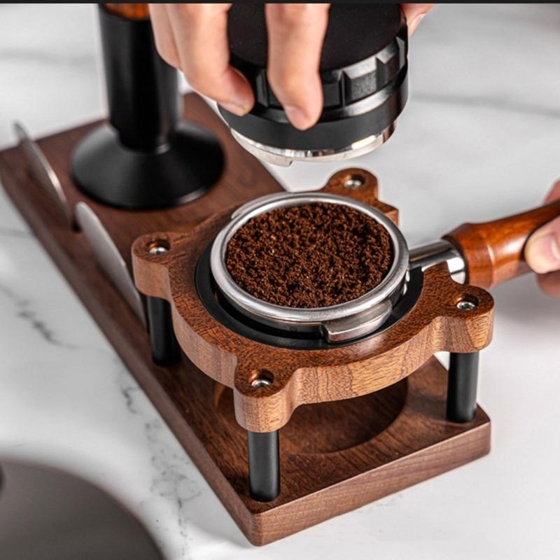 Praktický organizér na kávovar Stanice na pěchovadlo kávy Multifunkční pěchovací stanice Základna na kávu Nástroj na přípravu kávy