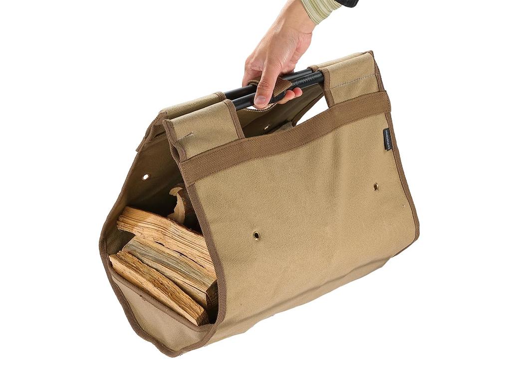CAMPING MOON Firewood Carrying Bag, Log Carry, Firewood Bag, for Firewood Rack T-285, Canvas, B-285