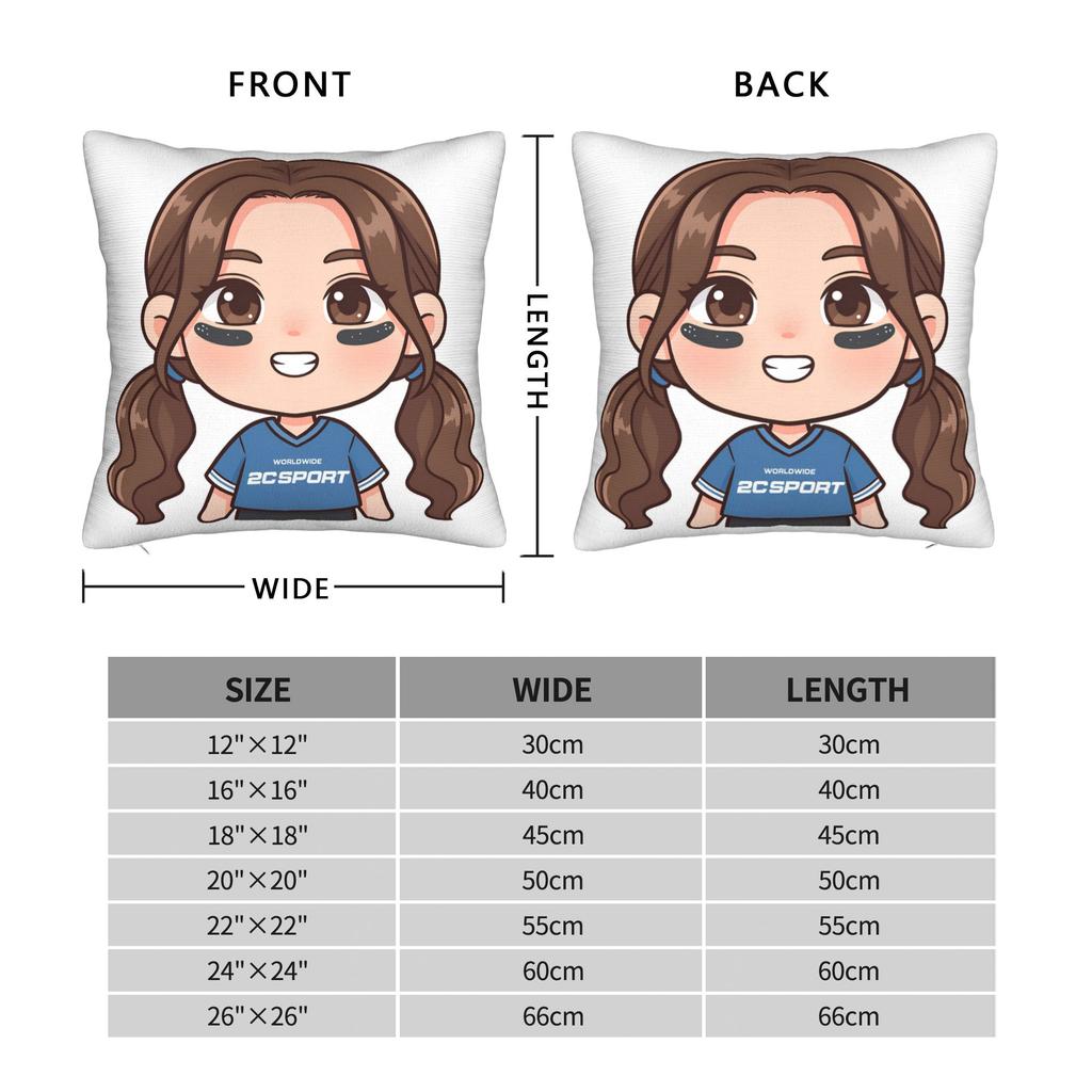 XO Kitty Chibi Poster Pillow Cover Design Cushion Cover Novelty Pillow Case For Living Room Sofa