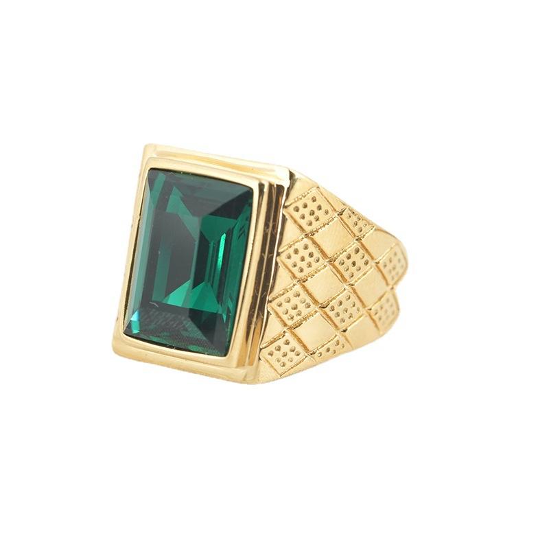 European and American Rings, Gemstones Vacuum Electroplating Multi-color Domineering Men's and Women's Exaggerated Rings