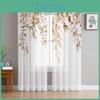 Voile Wild Flowers Autumn Thanksgiving Curtains For Bedroom Tulle Window Curtain For Living Room Sheer Curtains Blinds Drapes
