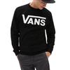 VANS Tops Classic Crew Sweatshirt Sweatshirt with Ribbed Sleeves and Fleece Lining Crew Neck Dance Skateboard Street Casual Black X Men's (L, White)