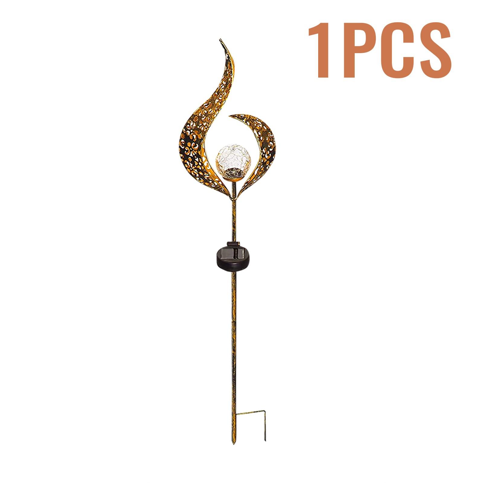 Outdoor Solar Hollow Flame Decorative Light Garden  Light