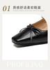 Spring Temperament Square Toe Thick Heel Straight Belt Commuting Mary Jane Shoes