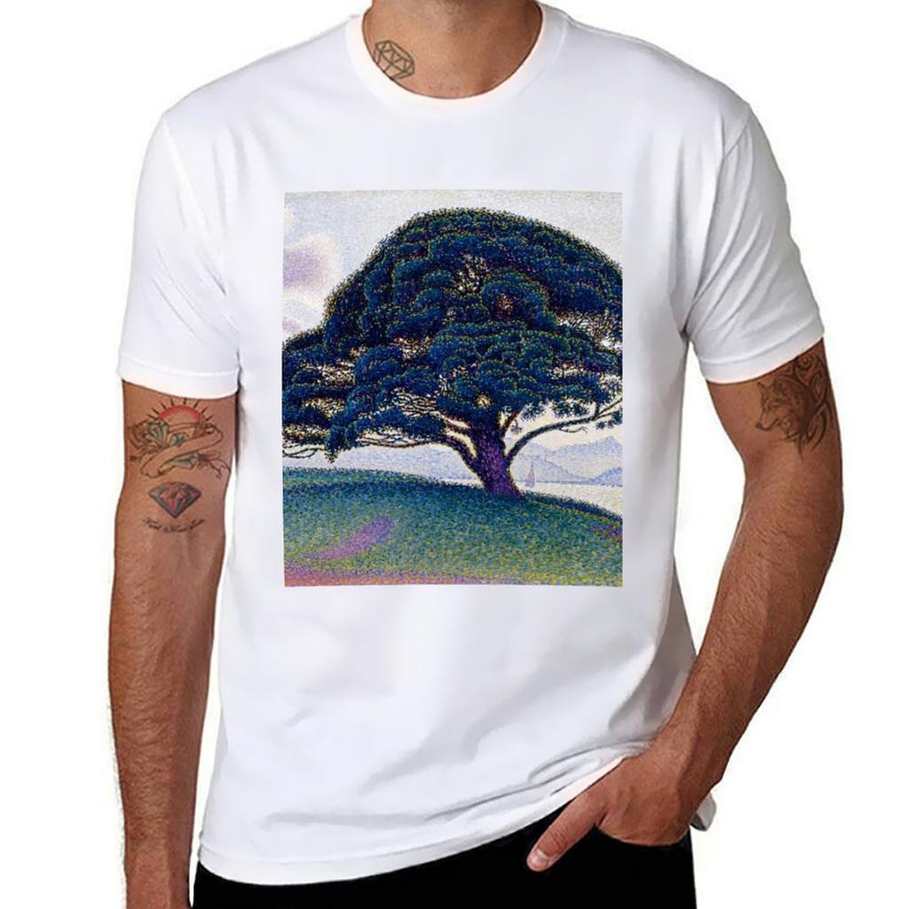 The Bonaventure Pine by Paul Signac TShirt Work Daily Short Sleeve Top