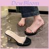 Transparent Platform Slide Sandals With Crystals For Women Spring