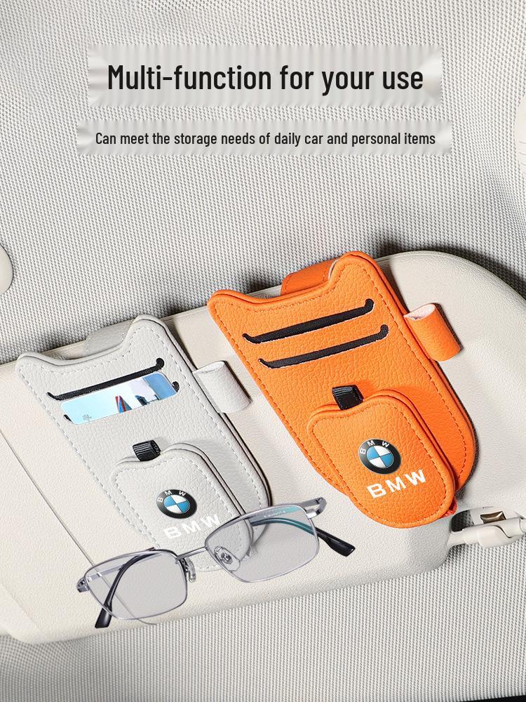 BMW Multifunctional Car Glasses Clip & Bill Holder for 1, 5, 7 Series, X1, X3, X5, and iX3 Sun Visor by Xin Yi Cheng