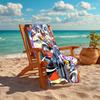 1pc UFO Robot Grendizer10 Beach Towel, Comfortable and Thick, and Swimming/Bath/Picnic/Camping Towel, Suitable for Seaside Beaches