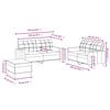 VidaXL Sofa Set with Cushions 3 Pcs, Sofas with Armrests and Backrest, Furniture Set with Footrest 3201305