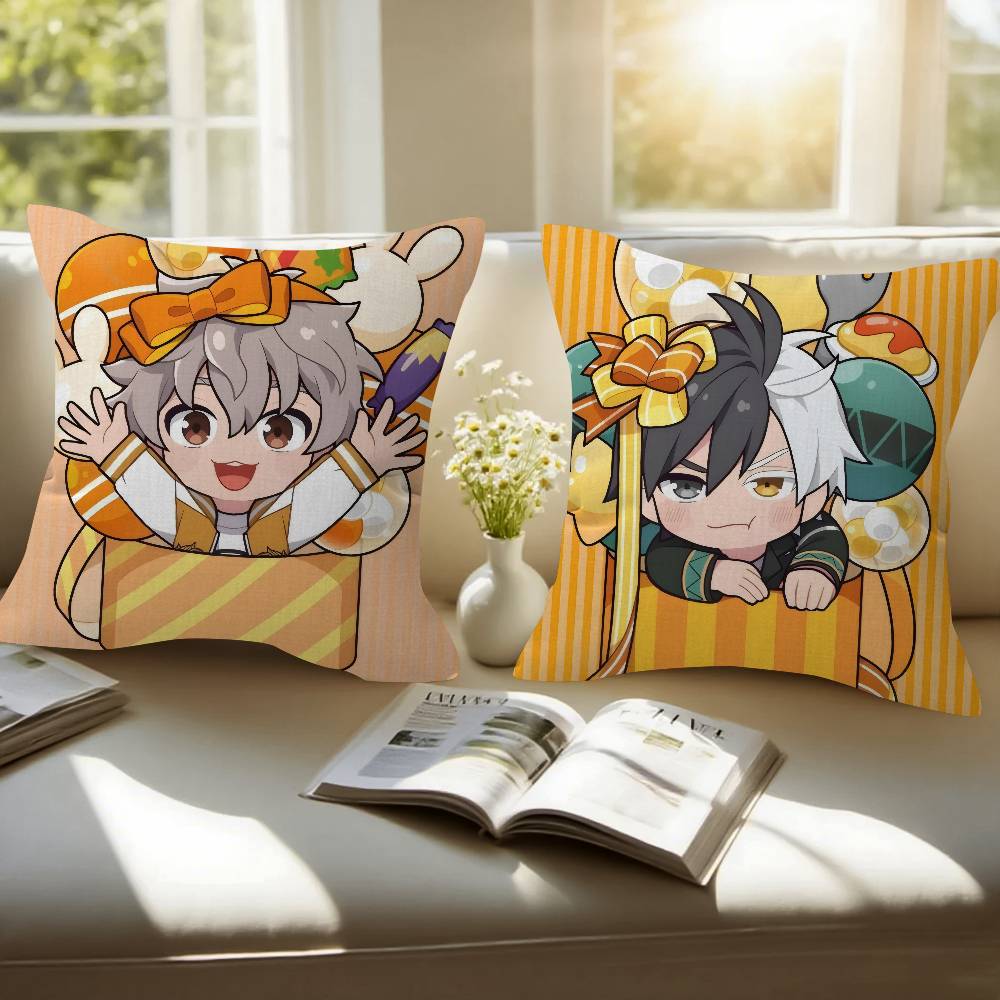 Japansk Anime Vindjacka Kudde Animekudde Soffsäng Huvudkudde Överdrag Kuddfodral 45x45 cm Mode