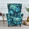 Tropical Plant Wing Chair Cover Elastic Spandex Relax Armchair Covers Nordic Removable Sofa Slipcover Furniture Protector Cover