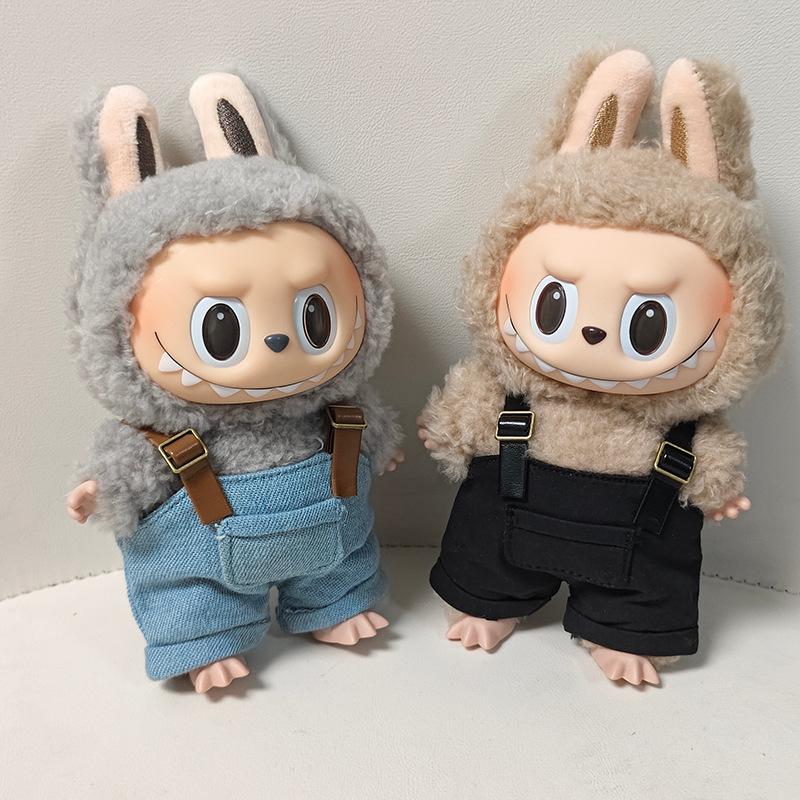 In-Stock 17CM Labubu Doll Clothes & Pendant for First & Second Gen - Replacement Overalls