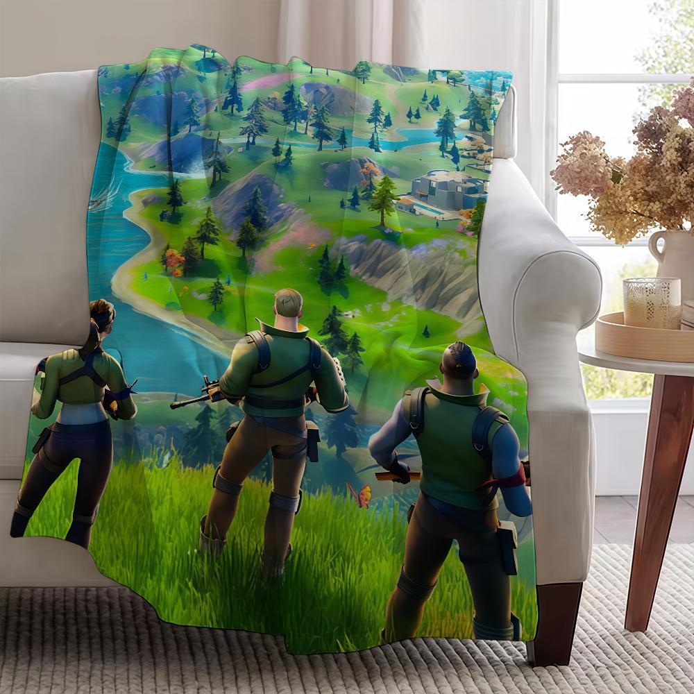Game F-FORTNITES-ES Blanket Soft Warm Furry Throw Super Kids Toys Bed Sofa Car Cradle