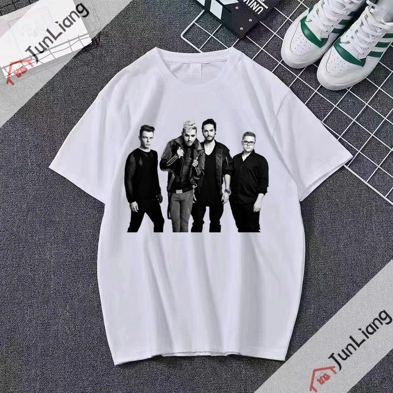 Italian Rock Band Tshirts for Women Maneskin Harajuku Streetwear Sportswear Man Kpop Goth Clothes Short Sleeved Tshirt Tops