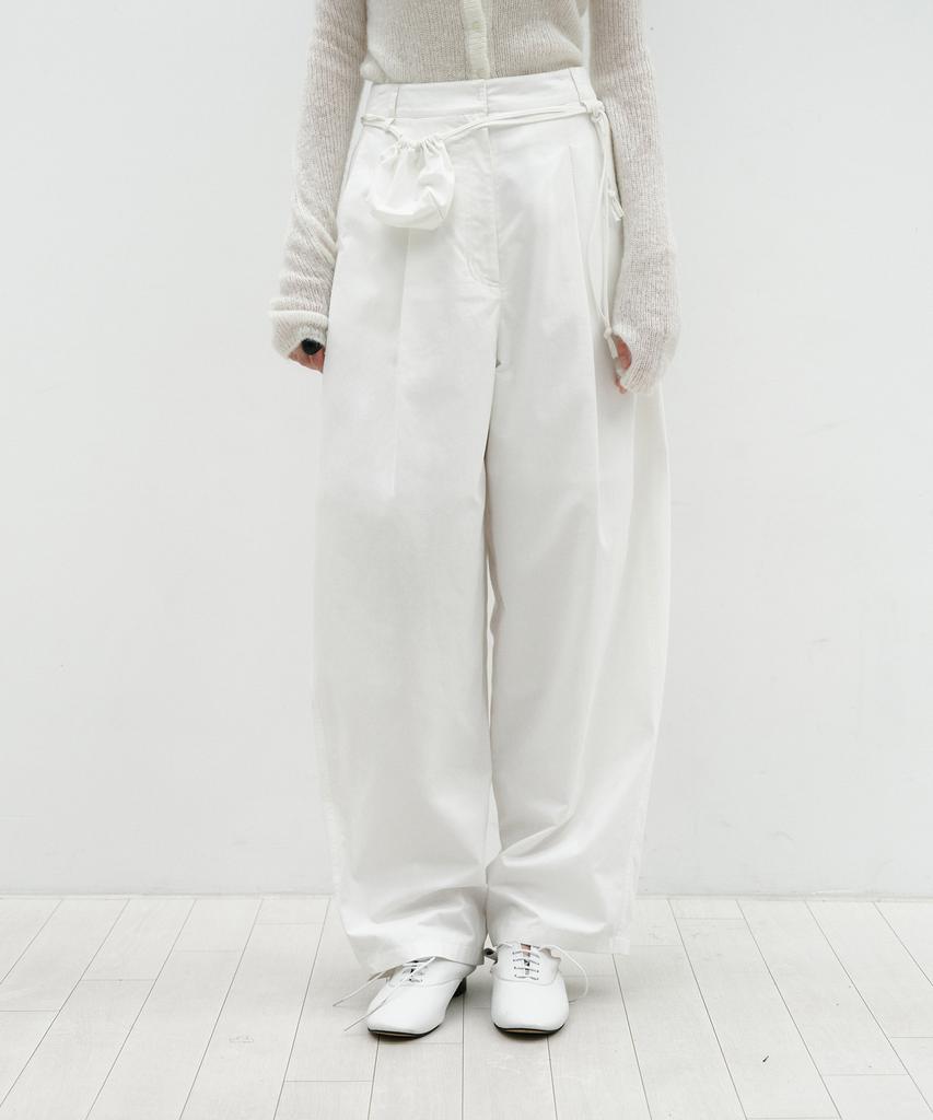 Loutaideu Detachable Pocket Balloon Pants [White]