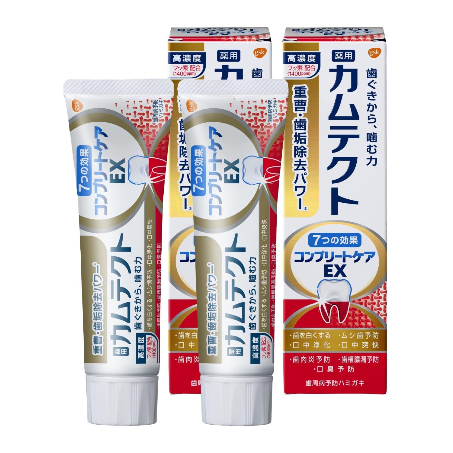 

Camtect Complete Care EX [quasi-drug] Toothpaste for preventing periodontal disease (gingivitis and periodontitis) 105g 2-pack 105 grams (x 2)