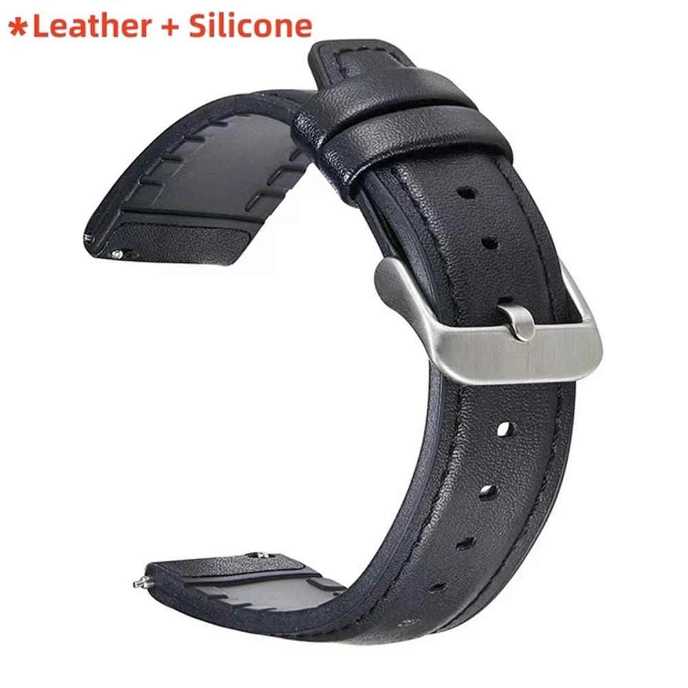 22mm Leather Silicone Strap for Huawei Watch GT6 6Pro GT5 GT4 46mm/Ultimate Replace Bracelet for Xiaomi Watch color 2/S4 S1 Band