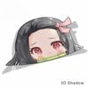 Cartoon Car Sticker for Nezuko Kamado Demon Slayer Peeker Big Head Anime Vinyl Rear Windshield Trunk Stickers,13cm*13cm