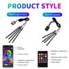 RGB Backlight Remote App Music Control Auto Decorative Lamp Neon LED Car Interior Ambient Foot Strip Light Kit Accessories