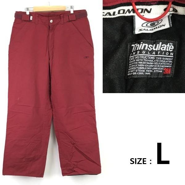 

Salomon 3M Thinsulate snowboard pants men L red(USED)