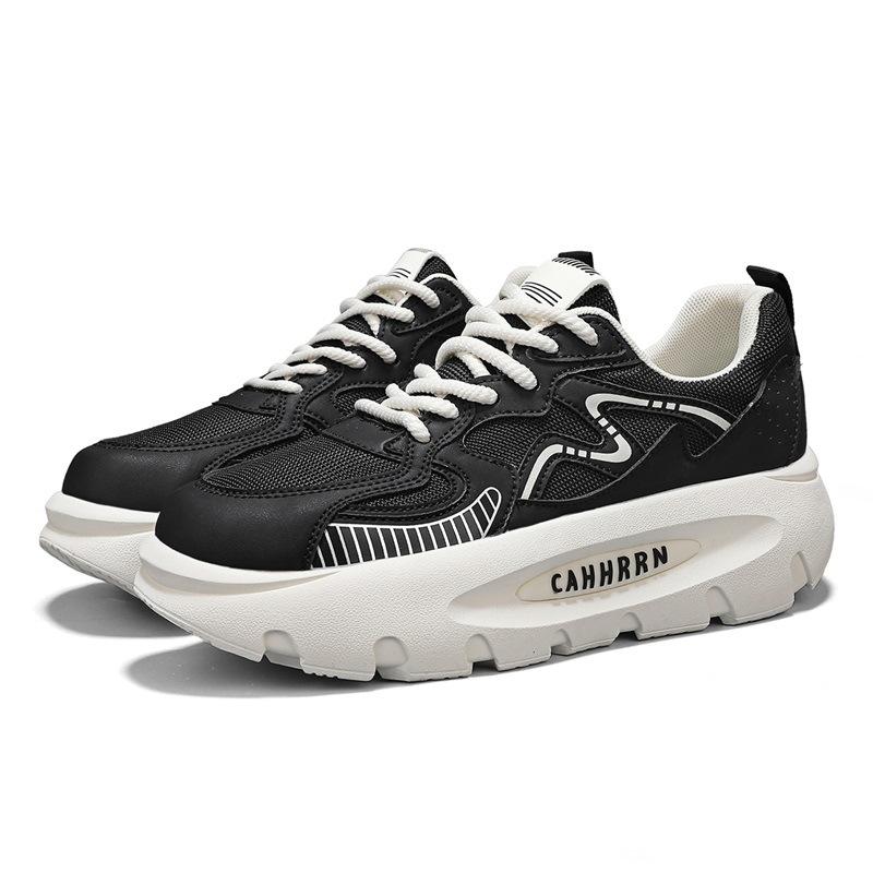 

Teen mesh breathable low-top men s shoes spring and autumn Korean version of trendy casual sports shoes student platform dad shoes 39