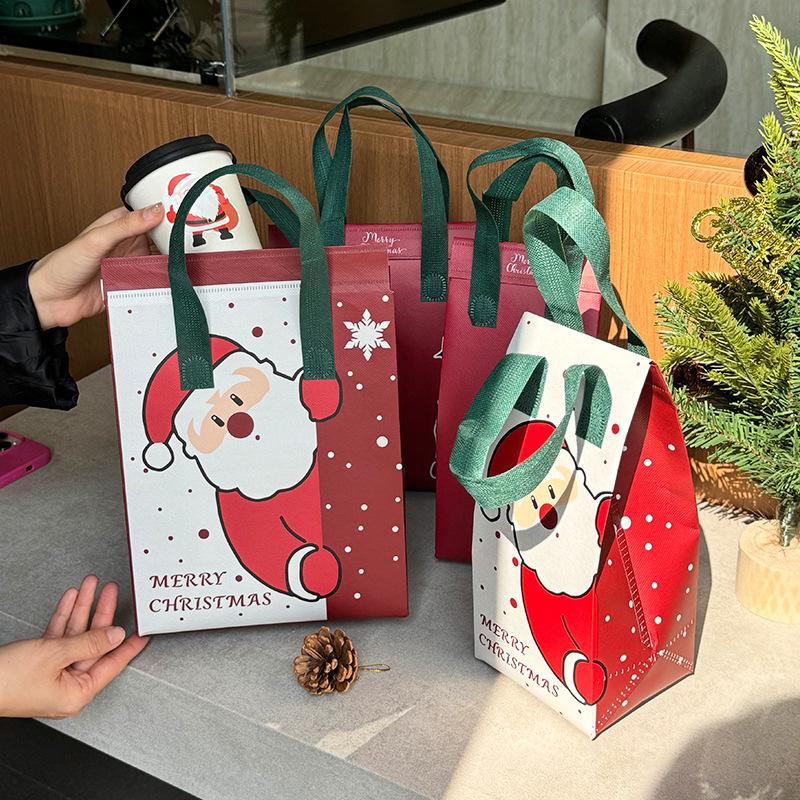 Christmas Insulated Food Delivery Bag Large Commercial Grade Food Transport Tote Bag Reusable Insulated Bag For Food Takeout