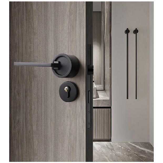 Nordic Door Handle Simple Indoor Mechanical Lock Bedroom Study Office Wooden Door Handle Split Lock