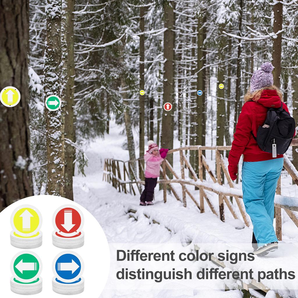 24 Pcs Trail Markers Reflective Trail Signs Many Colors For Hunting Hiking Camping Walking Outdoor