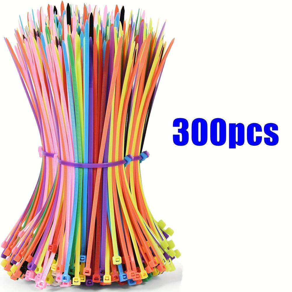500/300/100pcs Colorful 4-Inch Nylon Zip Ties Ideal for Securing Cables Perfect for Use In Homes Gardens Garages And Workshops