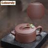 200ml Aesthetic Yixing Purple Clay Teapots Handmade Large Caliber Pot Raw Ore Peach Blossom Mud Tea Infuser Kettle Zisha Tea Set