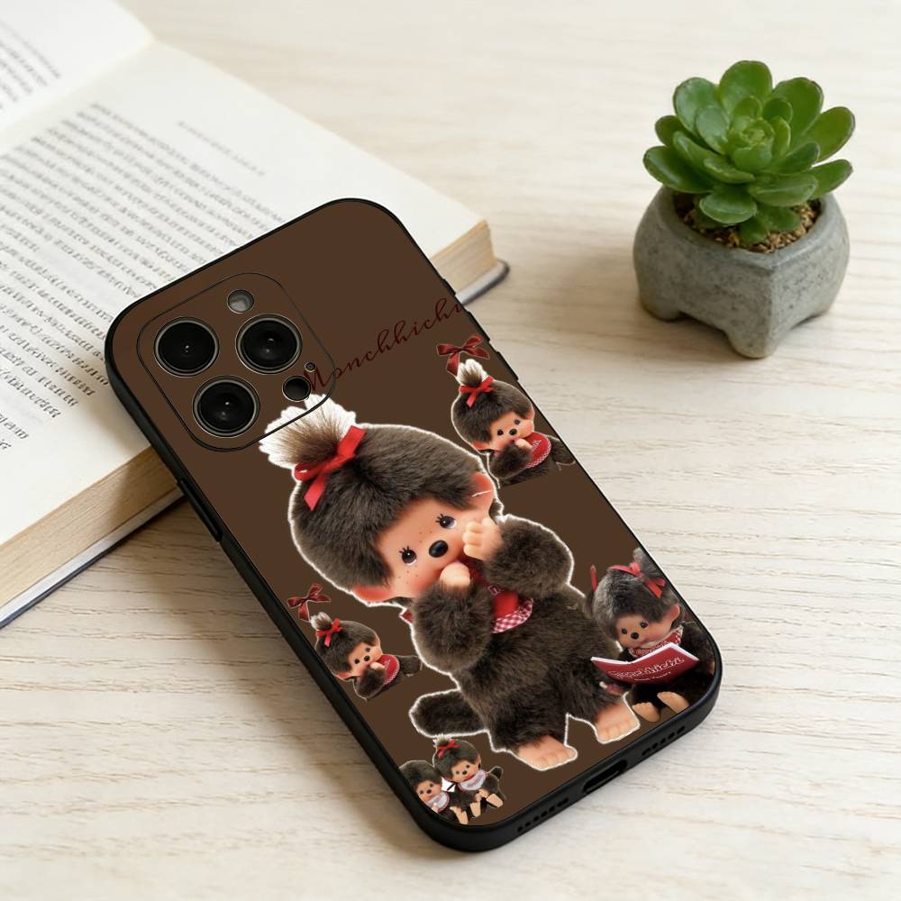 

M-Monchhichi Phone Case For iPhone 17, 16,15,14,13,12,11 Plus,Pro Max, Others Soft Black Cover iPhone13
