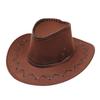 European and American New Accessories with Curved Brims Western Cowboy Hat Top Hat Tibetan Retro Jazz Hat Felt Hat Wool Riding Hat