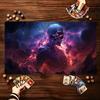 Cosmic Skull Skeleton Extended Game Mat NonSlip Rubber Base Stitched Edges Large Desktop Play Mat For Tabletop Card Gaming