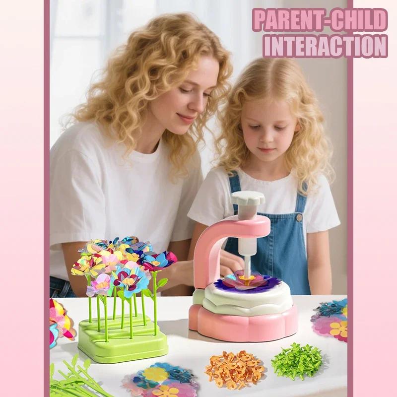 Non-Toxic Children Toys Diy Children'S Handmade Fabric Bouquet Handcrafted Set Embossing Machine Toys Interactive Educational Toys For Kids