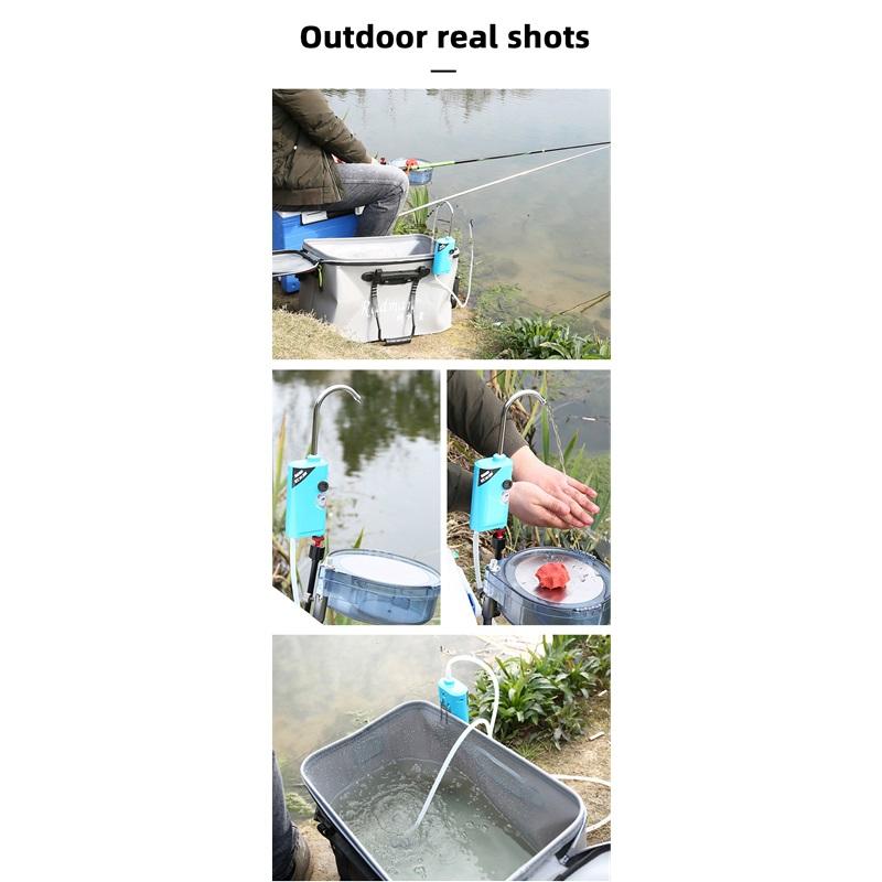 3 In 1 Smart Fishing Oxygen Water Pump Portable Rechargeable Outdoor Camping Indoor Induction LED Lighting Oxygenation Air Pump