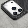 For iPhone 17 Pro Max Case Carbon Fiber Texture PU Leather + PC + TPU Phone Cover