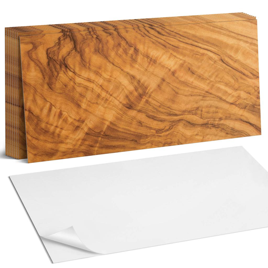 Set of Vinyl Tiles with a Motif for the Kitchen and Living Room, Natural Wood Pattern, 10x40x20 Cm